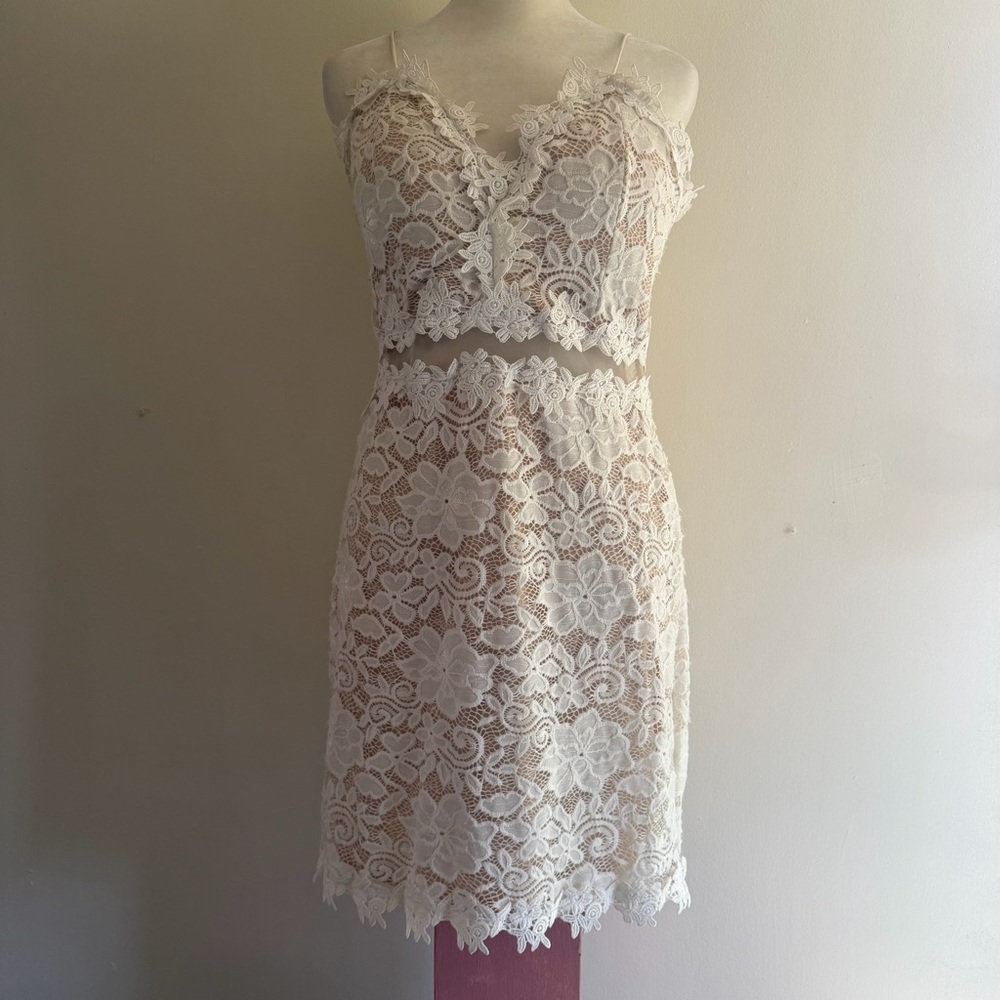 Windsor Ivory Lace Mini Dress